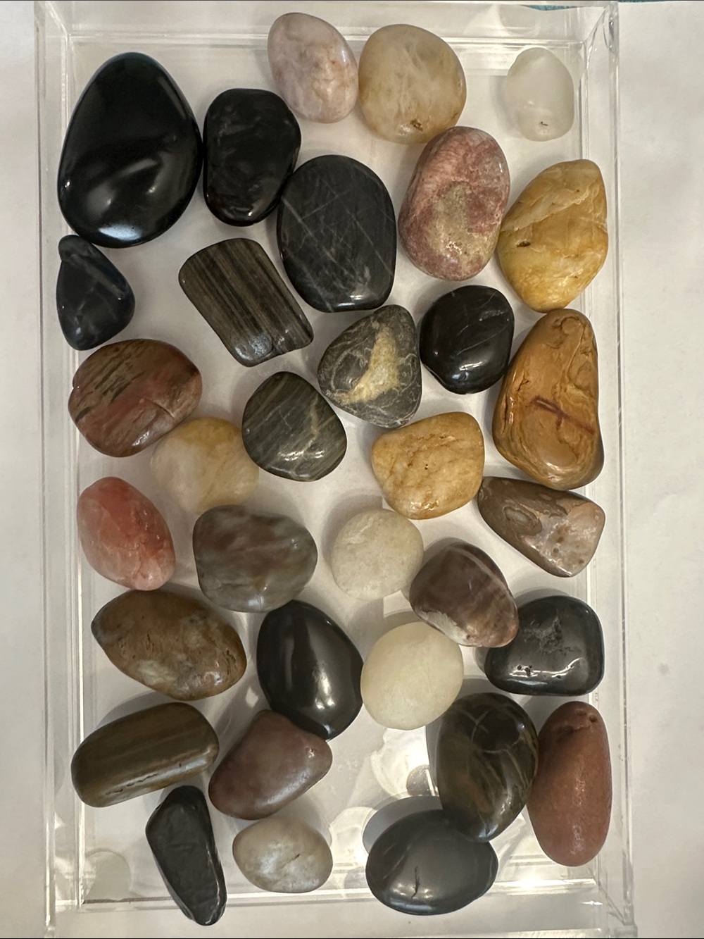 Polished Tumbled River Stones - Mixed Colors